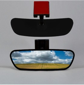 Resim Pırlanta-3 Dik Kollu Universal Dikiz Aynası 17X5 Cm Kırmızı 