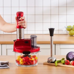 Resim Karaca 6 Bıçaklı Cam Mutfak Robotu Uzun Blender Ayaklı 2500W Turbolu Güçlü Motor, Çırpma, Dilimleme, Doğrama, Blender, Karıştırma, Onerous Mutfak Tartısı Hediye 