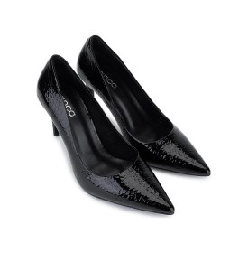 Resim Tamer Tanca Kadın Suni Deri Siyah Kroko Topuklu Ayakkabı 1160 26598 Bn Ayk Sk25-26 Sıyah Kroko Siyah 