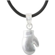 Resim Boks Eldiveni Motifli Gümüş Kolye P3735-G546Kl Altınsepeti 