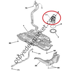 Resim Peugeot 408 (2023-2024) 1.2 Turbo Benzinli Şamandıralı Yakıt Pompası (Orijinal) 