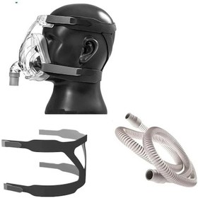 Resim Bmc F2 Tam Yüz Full Face Cpap Maskesi L Beden-Hortum-Kafa Bandı 