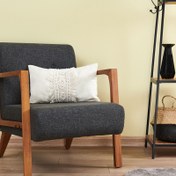 Resim Nuvomon Üçgen Makrome Handmade Kırlent - Krem - 42x12x42 cm 