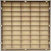 Resim Şeffaf Kapaklı Ahşap Hobi Araba Rafı 