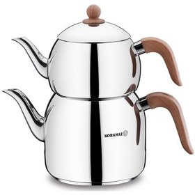 Resim Korkmaz Retro Ahşap Çaydanlık Takımı Ahşap 