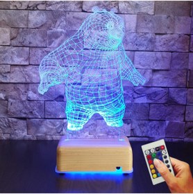 Resim Vipyol Gece Lambası 3d Kunfu Panda Led Masa Lambası 