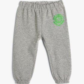 Resim Erkek Bebek Basic Jogger Eşofman Altı Beli Lastikli Baskı Detaylı 