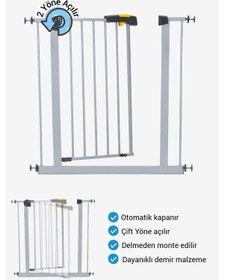 Resim Pro 75-80 Cm Çocuk Merdiven Ve Güvenlik Kapısı, Merdiven Korkuluğu, Gri 