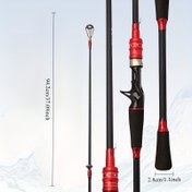 Resim Ultra Hafif ML M-Tuned Karbon Fiber Balıkçılık Çubuğu - Hızlı Eylem, Yüksek Atış Trolling Çubuğu, Ergonomik Yastıklı Kavrama, Tatlı Su ve Tuzlu Su Balıkçılığı için Kırmızı ve Siyah Tasarım, Trolling Balıkçılık Çubuğu, Şık Görünüm, Dayanıklı Yapı 
