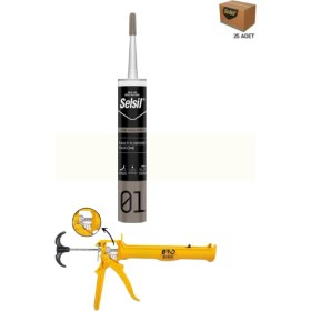 Resim Selsil Pu Mastik 280 ml Beyaz (25 Adet),alüminyum Tabanca 