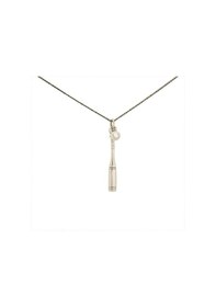 Resim Beyzbol Sopası Ve Topu Gümüş Kolye Gümüş 