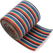 Resim Alkatronik 40 Pin Rainbow Ribbon Idc Kablo 1 Metre 10 Renk Dupont Kablo Flat 