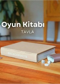 Resim 7LAB Kitap Tavla Seti (Backgammon) 