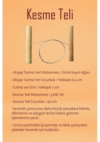 Resim 2 KG Beyaz Seramik Hamuru Çamur Kesme Teli Kil 