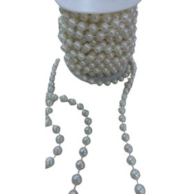 Resim Sıralı Yuvarlak İnci En 1 cm Krem 1 Metre 