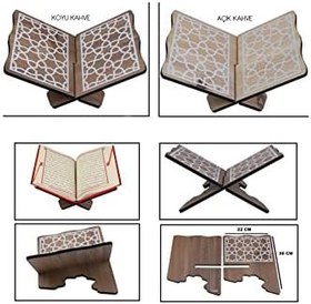 Resim İhvan Online Portatif Ahşap Masa Üstü Rahle Açık Kahve 