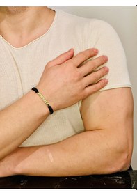 Resim Erkek Bileklik, Gümüş Gold Renk Altın Kaplama Özel Tasarım Erkek 