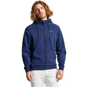 Resim Slam Logo Fz Hoodie Erkek Mavi Sweatshirt 