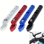 Resim Alüminyum Alşım Motor Silindir Uzatma Rafı, Arka Görüş Aynaları, Işıklar & Mobil Telefon Tutucu için Çift Amaçlı Montaj Braketi, Motor Bisikleti & Elektrikli Scooter için Evrensel Uyumluluk 