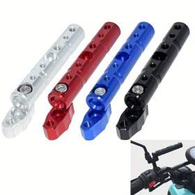 Resim Alüminyum Alşım Motor Silindir Uzatma Rafı, Arka Görüş Aynaları, Işıklar & Mobil Telefon Tutucu için Çift Amaçlı Montaj Braketi, Motor Bisikleti & Elektrikli Scooter için Evrensel Uyumluluk 