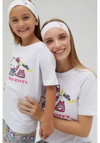 Resim Hello Kitty Kız Çocuk Kısa Kollu Pijama Takımı Renklı 