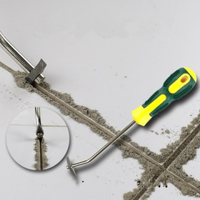 Resim Profesyonel Seramik Fayans Derz Sökücü Aracı - Zemin ve Duvar Dikiş Çimentosu Temizliği için Ergonomik Saplı Tungsten Çelik Manuel Matkap Ucu, Kendin Yap ve İnşaat Kullanımı 