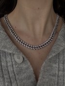 Resim Silver Taşlı VIP Zincir Kolye 