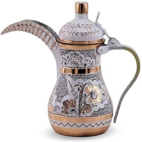 Resim 1,2 Mm Kalın Gülçiçek Bakır Mırra Cezve 900 Ml 