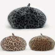 Resim 1 adet yetişkin leopar desenli sekizgen şapka, soğuk havalara karşı sıcak tutan ressam bere, sonbahar ve kış için modaya uygun günlük çıkışların vazgeçilmezi, hediye olarak mükemmel Soğuk Hava Aksesuarı Sonbahar Modası, Şık Tasarım Stil Çözümleri Dayanıklı Malzeme Sıcacık İplik Resam Bere Unisex Şapka Kış Seyyahlari Tatili Alışverenleri İçin 