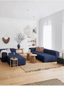 Resim EDSY HOME Mira Relax 4 Modül Köşe Koltuk ( LACİVERT ) Keten Kumaş 