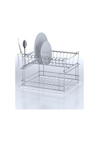 Resim Geseus Home İki Katlı Modüler Tabaklık Bulaşıklık Krom Şeffaf Kb1 Şeffaf 