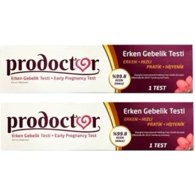 Resim Prodoctor Erken Hamilelik Testi - Tek Kullanımlık, Hızlı Sonuç Veren Alüminyum Folyolu Çubuk (2 Adet) 