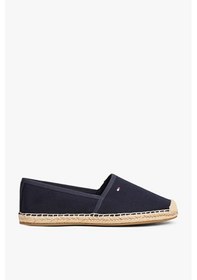 Resim Tommy Hilfiger Kadın Th Bayrak Nakışlık Canvas Espadrille Loafer Ayakkabı - Lacivert Space Blue 