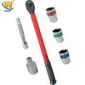 Resim GCITY 6'lı Ayarlanabilir Tork Anahtarı Seti, 1/2" Tahrik, 72 Dişli Ratchet, 20-230N.m Aralığı, 17-21mm Soketler, 5" Uzatma Çubuğu & 3/8" Adaptör Dahil - Araba Tamirleri İçin İdeal, GCITY 