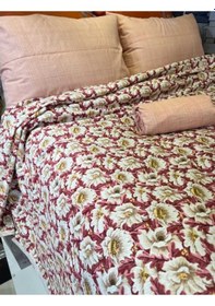 Resim Çiçek Desenli Tek Kişilik Pike 160x240 Cm Zarif, Ferah Ve Konforlu Seçim Renkli 