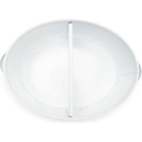 Resim Mediterian Beyaz Metal 2 Bölmeli Patates ve Soğan Sepeti, 40x24 cm, 18 Lt, Modern Tasarım 