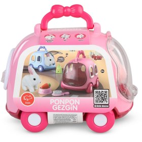 Resim Vardem Sesli hareketli tavşan ve kafes set - Pembe - Pembe / Standart 