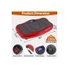 Resim Glr 750 Kırmızı Güçlü Titreşimli Egzersiz Platformu Body Vibration Plate Makinesi 