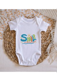 Resim Bitmeyenkartus Bk Kids Smile Tasarımlı Bebek Body Zıbın - Model 1 Çok Renkli 