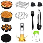 Resim Yasomi 5-6 Litre Uyumlu 8 Inc 20 Cm 12 Li Airfryer Fritöz Seti 