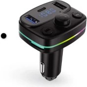 Resim Aft-10 Wireless, 1A 2xusb, Tf Kartlı Type-C, Rgb Işıklı Fm Transmitter 