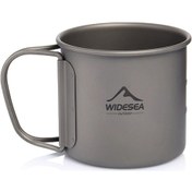 Resim Yifomall Kampçılar İçin Katlanır Saplı Hafif Titanyum Çay Bardağı - 375ml Diğer 