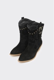 Resim Derinet Hakiki Deri Kadın Western Bot 