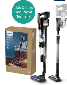 Resim Philips Aquatrio Plus 3 In1 Silme,süpürme,emme Fonksiyonlu Lcd Ekran Dikey Şarjlı Süpürge 9000 Serisi 