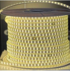 Resim Hortum Şerit Led Çift Sıra 156 Led'li Gün Işığı Renk 220 Volt Tak Çalıştır Su Geçirmez 7 Metre 