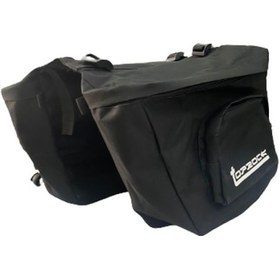 Resim Su Geçirmez Reflektörlü Motosiklet Bisiklet Üçlü Heybe Çanta 45 L Siyah 