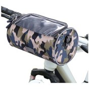 Resim Bisiklet El Tutucu Çantası Büyük Kapasiteli Dokunmatik Ekranlı, Su Geçirmez Oxford Kumaşı, Çift Reçmeli, Kol Çantası Olarak Kullanılabilir - Lacivert Kamo Lacivert Lacivert 