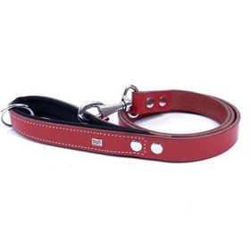 Resim Doggie Konforlu Deri El Yapımı Köpek Gezdirme Kayışı 3 x 100 CM Kırmızı 