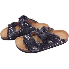 Resim Guja Zımbalı Taşlı Mantar Terlik Kalıbı 1 Numara Küçüktür Siyah 