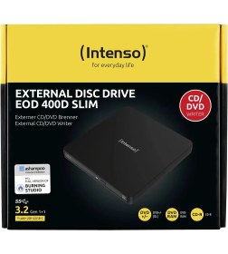 Resim Intenso İntenso 5401400 EOD 400D CD/DVD Writer USB 3.2 Gen 1x1 Siyah Renkli Taşınabilir Aksesuar 
